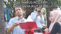 Mahasiswi minta tanda tangan dosen yang ikut demo menolak eevisi UU Pilkada. (dok. tangkapan layar video TikTok @ichajupliadi_/https://www.tiktok.com/@ichajupliadi_/video/7405966626480262405)