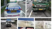 Kecelakaan di Tol Jagorawi, Dua Truk Tronton Tabrakan