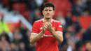 Harry Maguire. Kapten Manchester United ini hanya sekali absen dalam 11 laga Setan Merah di Liga Inggris musim ini. Ia selalu menjadi starter dalam kesepuluh laga tersebut. Dengan terus membuat blunder, sudah saatnya ia dicadangkan atau mengalihkan ban kapten tim. (AFP/Lindsey Parnaby)