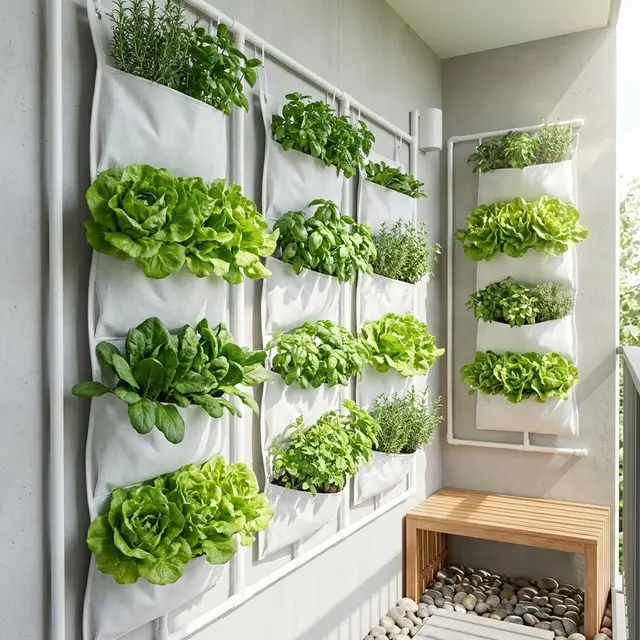 Ilustrasi Desain Kebun Sayur Pocket Garden/Gemini AI