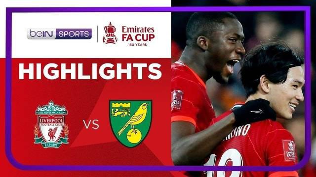 Berita video highlights laga babak kelima Piala FA 2021/2022, Liverpool vs Norwich City, di mana Takumi Minamino mencetak 2 gol, Kamis (3/3/2022) dinihari WIB.