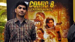 Gandhi Fernando saat menghadiri trailer film Comic 8: Casino King's di Kemang Village XXI, Kemang, Jakarta Selatan, Rabu (15/4/2015). (Liputan6.com/Panji Diksana)