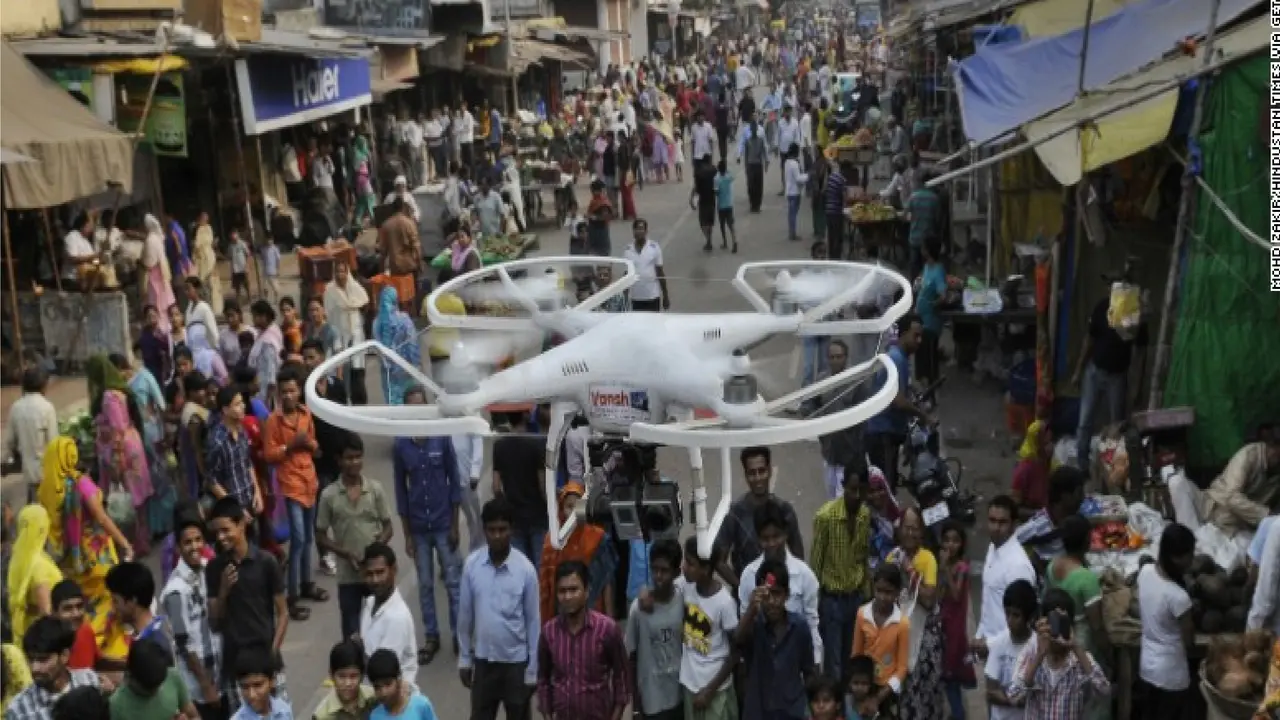 'Senjata' Baru India Kontrol Massa: Drone Merica Rp 248 Juta