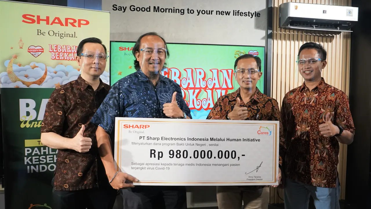 Sharp Indonesia Donasikan Rp 980 Juta Wujud Apresiasi Perjuangan Tenaga Kesehatan Indonesia Tangani COVID-19