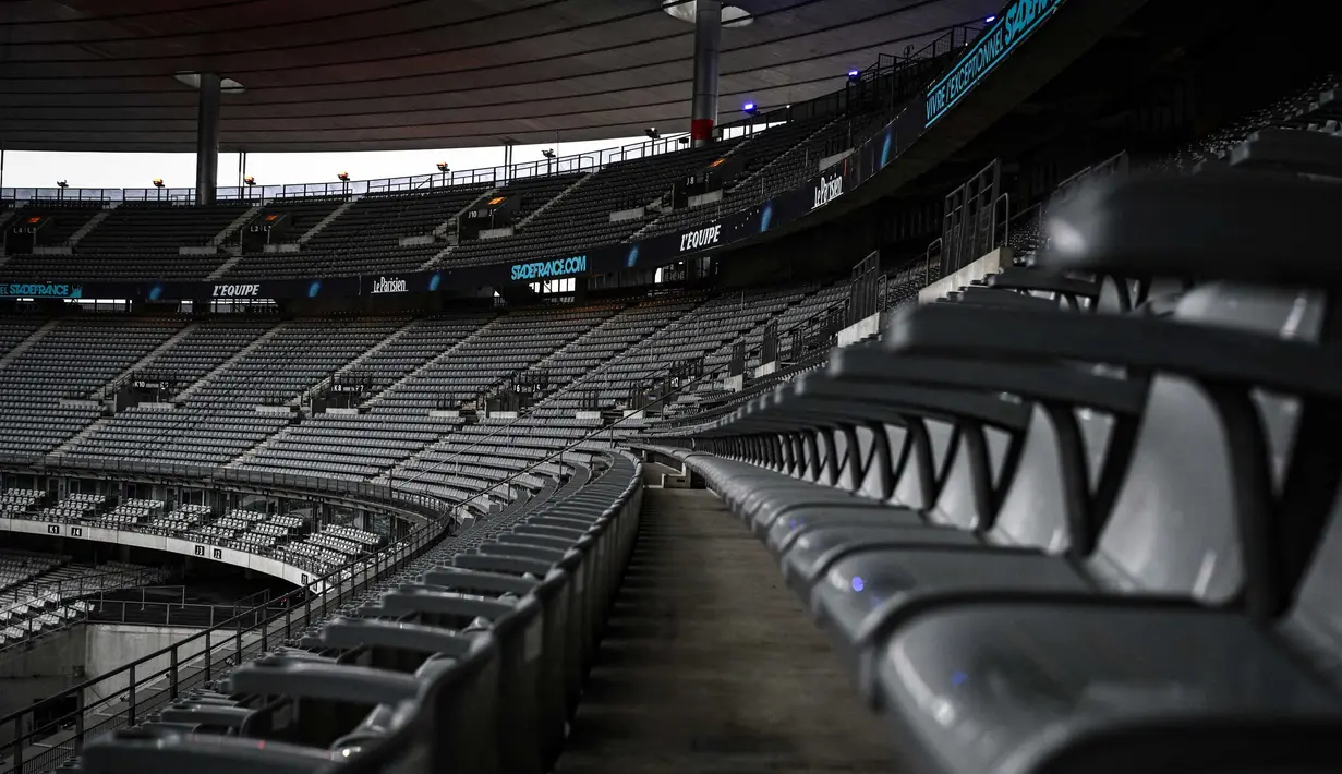 Pada Olimpiade Paris 2024, Stade de France akan menjadi venue pertandingan olahraga atletik dan rugbi. (Miguel MEDINA/AFP)