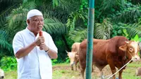 Prabowo dan Gibran Serahkan 3 Sapi Kurban ke IKN