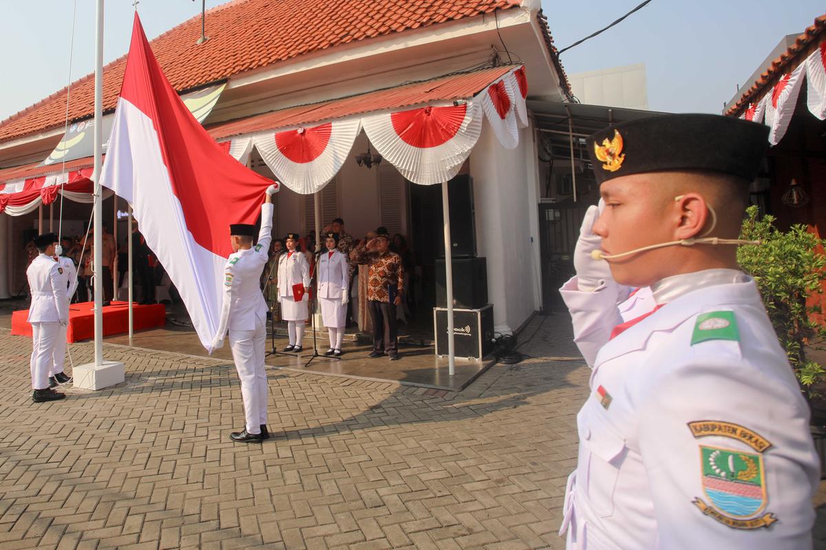 Upacara Sumpah Pemuda di Museum Sumpah Pemuda