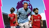 Premier League - Bukayo Saka, Mohamed Salah, Erling Haaland (Bola.com/Adreanus Titus)