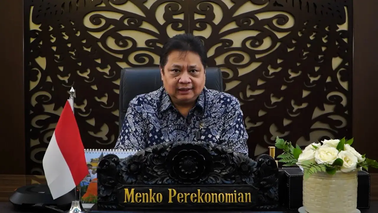 Menteri Koordinator Bidang Perekonomian Airlangga Hartarto dalam UN Global Compact Leaders Summit, Kamis 2 Juni 2022.