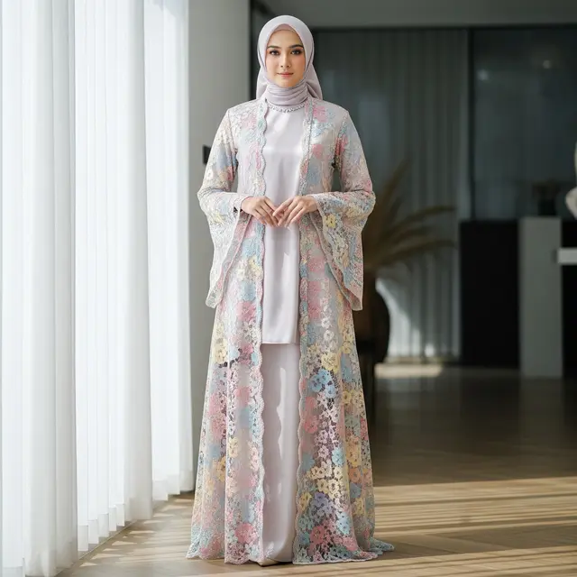 9 Model Gamis Outer Brokat Panjang, Pilihan Elegan untuk Berbagai Acara