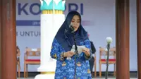 Bupati Klaten, Sri Mulyani saat memimpin upacara peringatan HUT ke-53 Korps Pegawai Negeri (Korpri) di halaman Pendapa Ageng Kabupaten Klaten, Jumat (29/11/2024). (Foto: Istimewa)