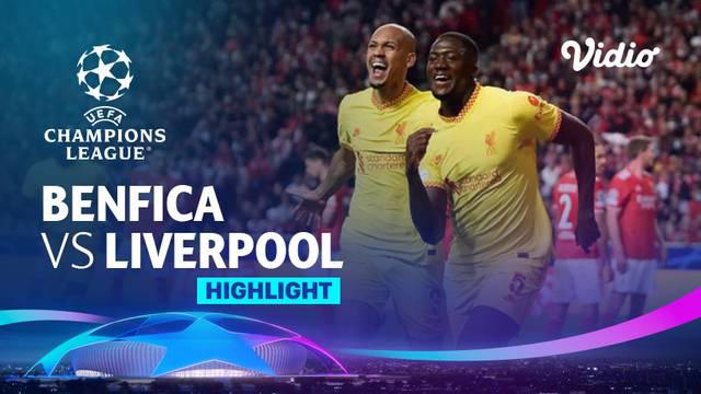 Berita Video, Highlights Perempat Final Liga Champions 2021/2022 Leg Pertama antara Benfica Vs Liverpool pada Rabu (6/4/2022)