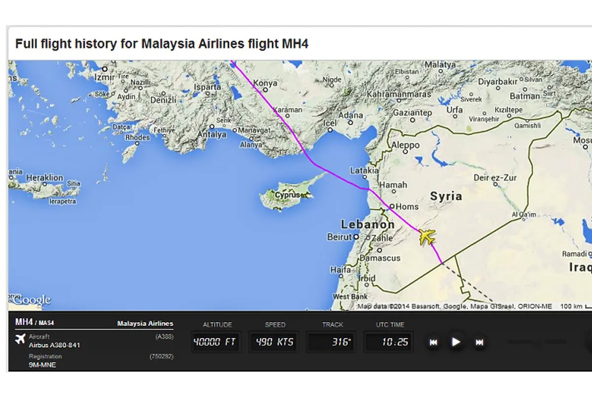 Rute penerbangan MH4