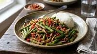 Resep Tumis Kacang Panjang Teri Pedas, Perpaduan Renyah dan Pedas yang Menggugah Selera