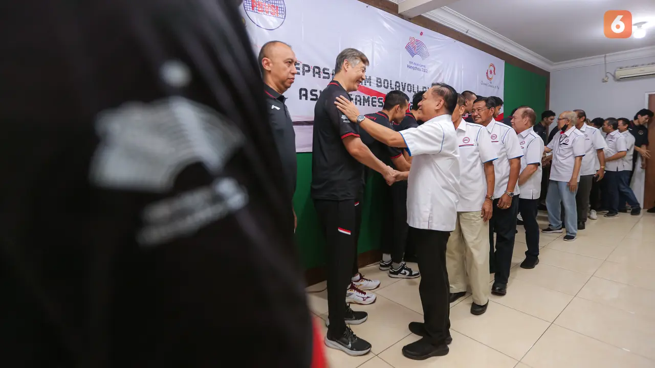 Foto: PBVSI Lepas Timnas Bola Voli Indonesia untuk Asian Games 2022 Hangzhou, Nanda dkk Diberi Target 6 Besar