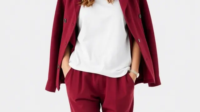 mix and match outfit maroon (ilustrasi by qwen.ai)