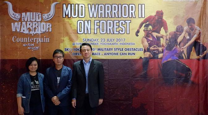 Konferensi pers Counterpain Mud Warrior on Forest di FX Sudirman, Jakarta.