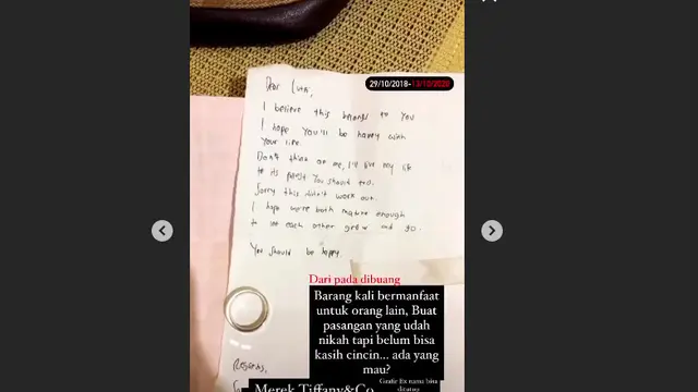 Lutfi Agizal Tawarkan Cincin Tunangan Miliknya kepada Warganet