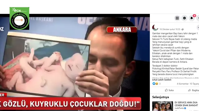 Cek Fakta Liputan6.com menelusuri klaim penampakan bayi satu mata dan berekor akibat ibunya divaksin Covid-19 saat mengandung