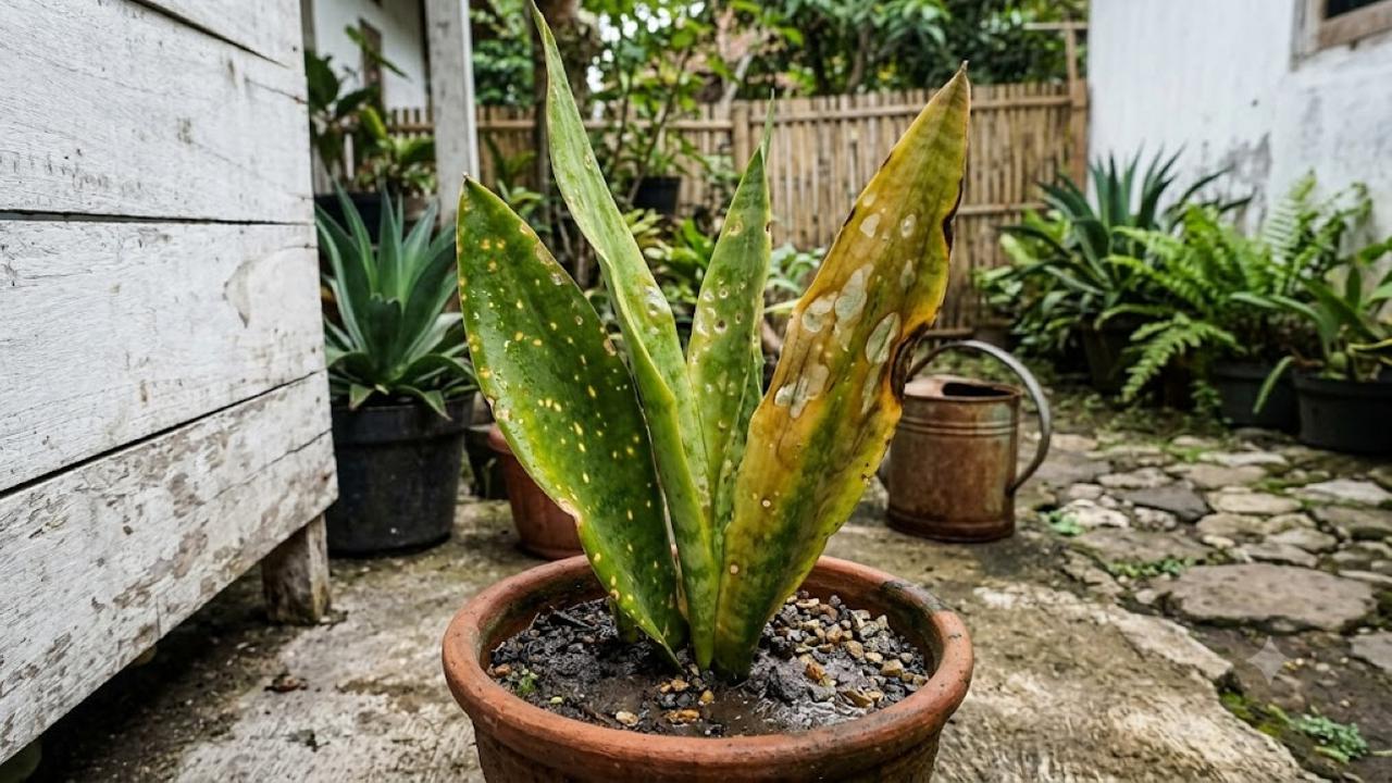 Tanda Lidah Mertua Stres Karena Terlalu Sering Disiram