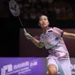 Tunggal putri Indonesia Putri Kusuma Wardani kalah dari wakil China Han Yue pada laga final Hong Kong Open 2024. Putri KW takluk 18-21 dan 7-21 di Hong Kong Coliseum, Minggu (15/9/2024). (foto: PP PBSI)