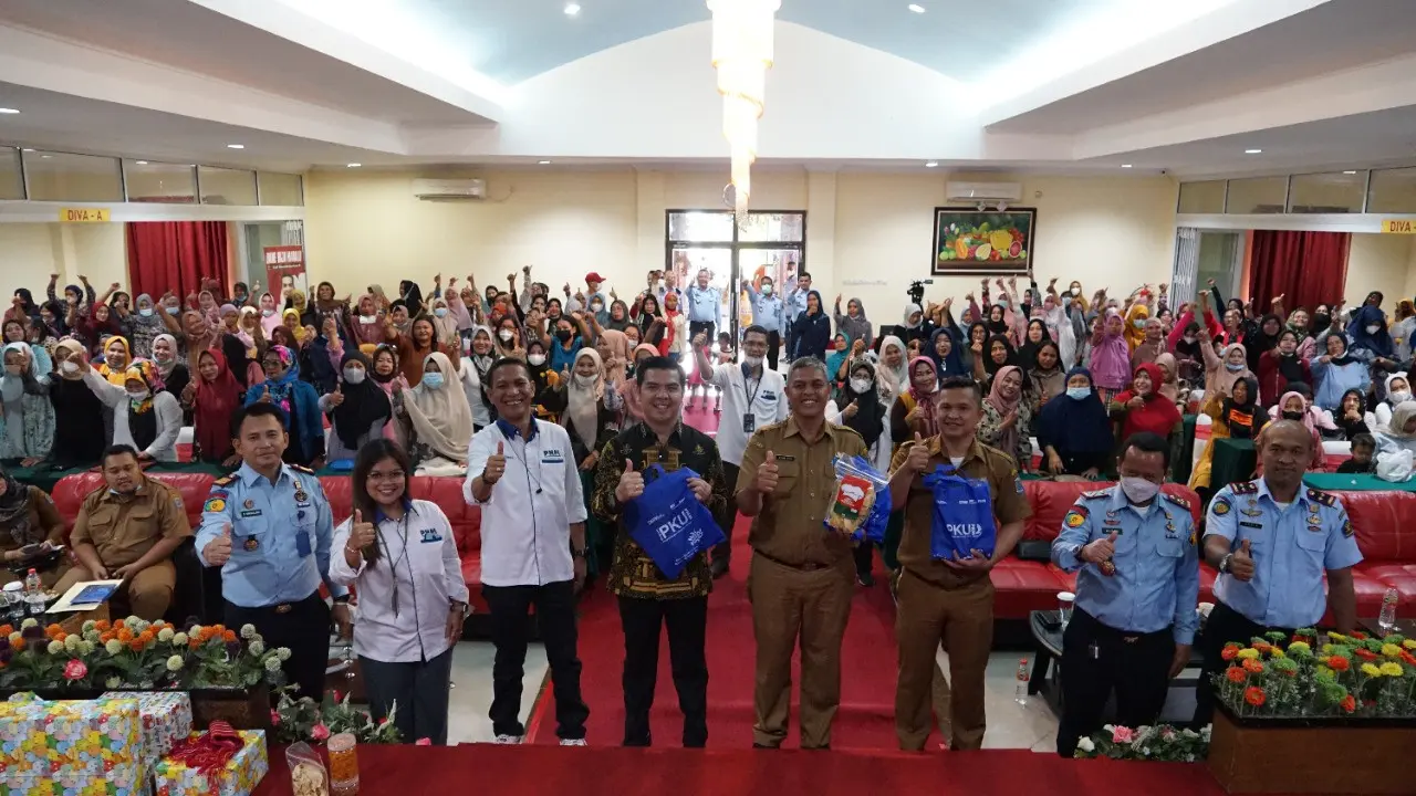 Bane Raja Manalu di acara "Pengembangan Kapasitas Usaha” yang digelar Permodalan Nasional Madani (PNM) di Binjai. (Ist).