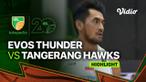Berita video highlights pertandingan antara  Tangerang Hawks Basketball Evos Thunder Bogor dalam lanjutan seri kedua IBL (Indonesia Basketball League) 2023 pada Selasa (31/1/2023) siang hari WIB.
