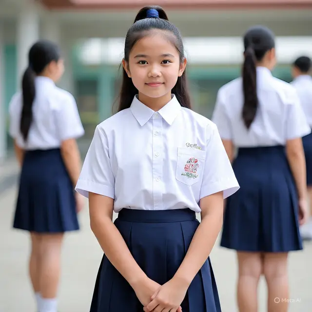 Model Rambut Anak Sekolah Perempuan (Foto: AI)