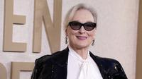 Meryl Streep dalam Golden Globe Awards 2024. (Jordan Strauss/Invision/AP)