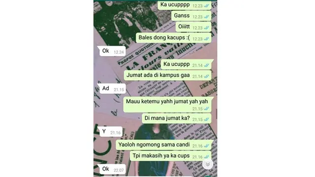 6 Reaksi Orang Dapat Chat Huruf Y Ini Bikin Senyum Tipis