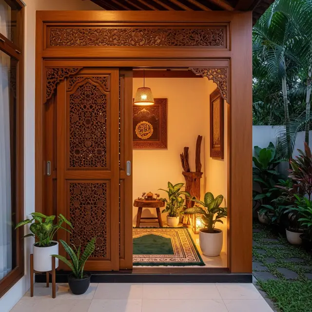 Desain Mushola Mungil di Teras Belakang Rumah