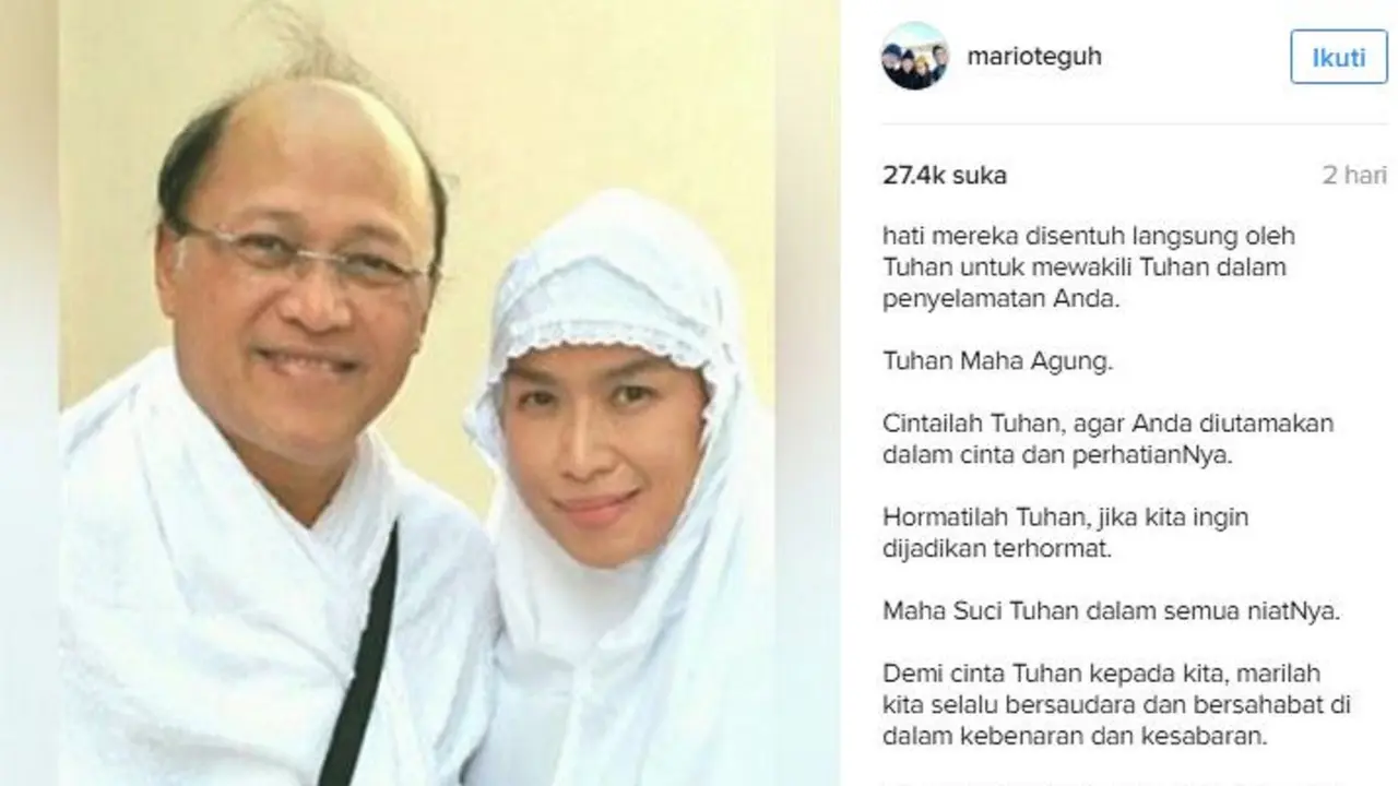[Bintang] Mario Teguh dan Linna Teguh