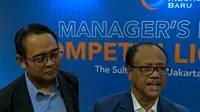 Direktur interim PT LIB, Dirk Soplanit seusai Manajer Meeting Liga 1 2019 di Hotel Sultan, Selasa (7/5/2019). (Bola.com/Muhammad Adiyaksa).