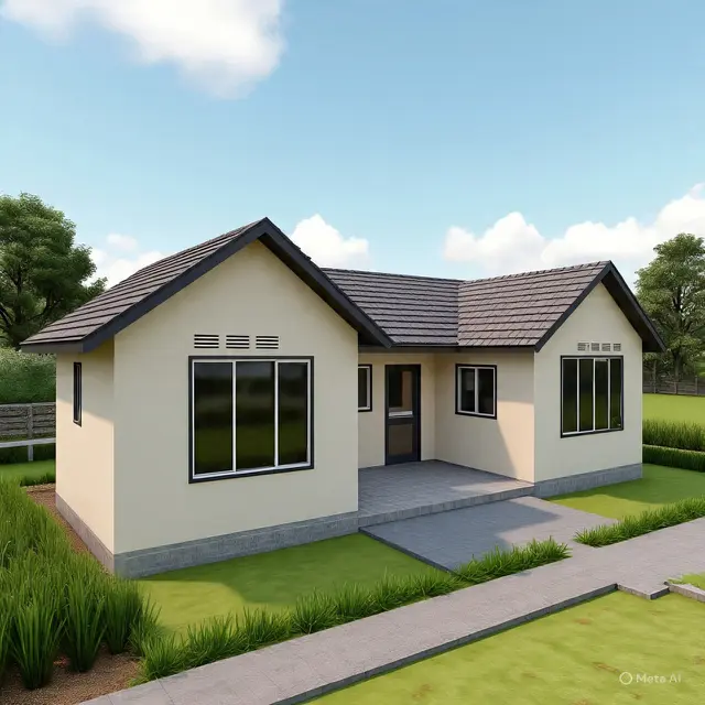 Ukuran 7x12 Desain Rumah Sederhana 3 Kamar di Kampung