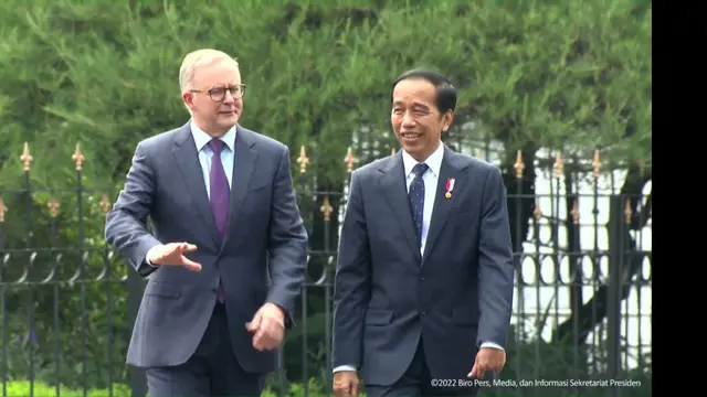 Presiden Jokowi menyambut kedatangan Perdana Menteri Australia Anthony Albanese di Istana Kepresidenan Bogor, Jawa Barat. (Ist)
