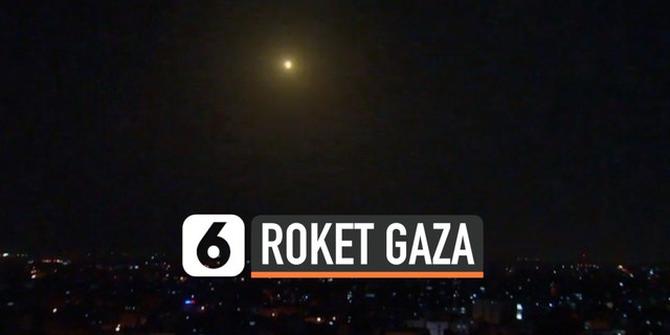 VIDEO: Rekaman Roket Gaza Dicegah Masuk ke Israel