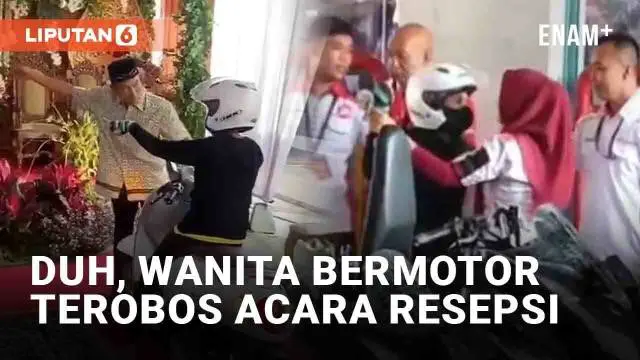 Sebuah resepsi pernikahan di Ponorogo, Jawa Timur viral. Seorang wanita bermotor tiba-tiba menerobos ke area panggung pelaminan. Para tamu sempat mengira pelaku sebagai undangan yang akan memberi kejutan.