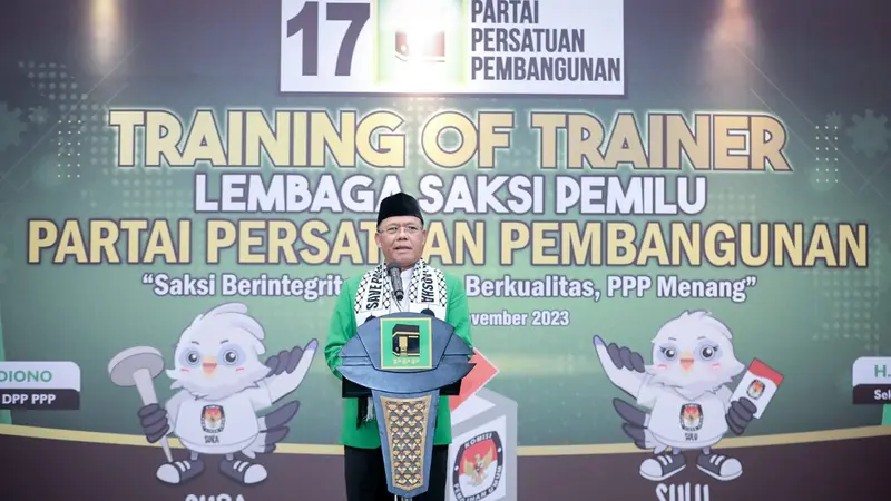Plt Ketua Umum PPP Muhamad Mardiono membuka pelatihan saksi se-Indonesia di Jakarta