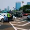 Potret Maung Tabrak Tiang Rambu di Tol Dalam Kota. Foto: @jasamargametro