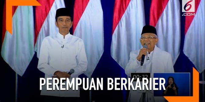 VIDEO: Ma'ruf Amin Janjikan Perempuan Bisa Berkarier di Pemerintahan