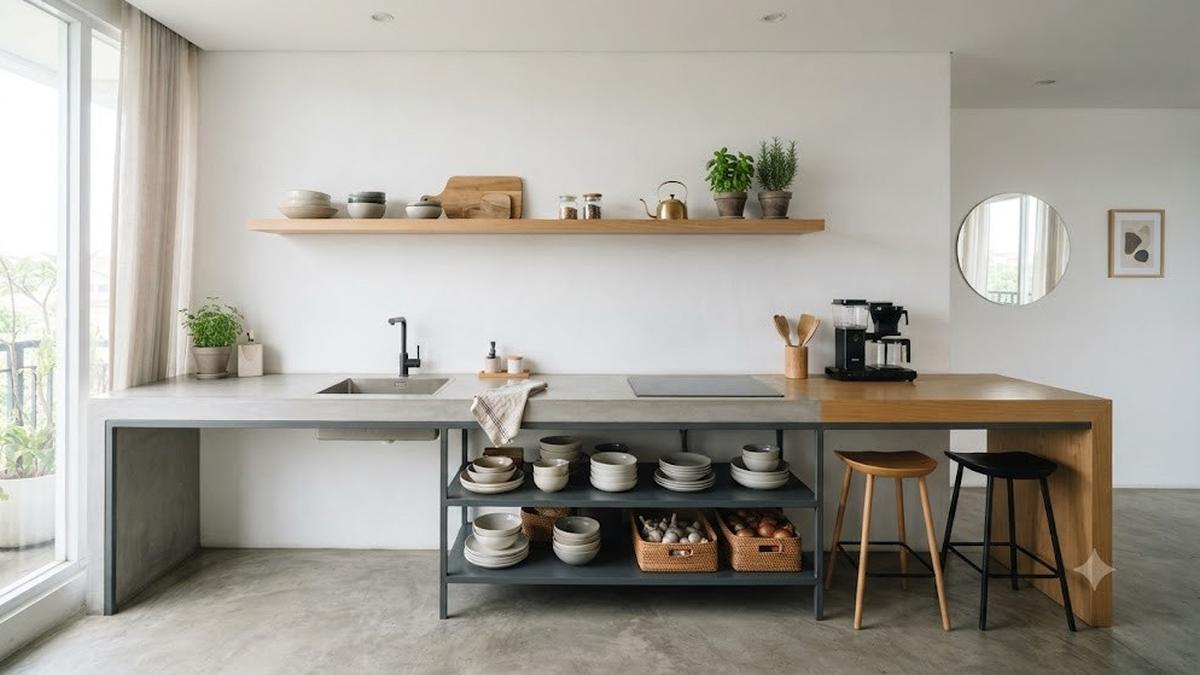 8 Inspirasi Dapur Minimalis Tanpa Kitchen Set, Rumah Terasa Lebih Lega