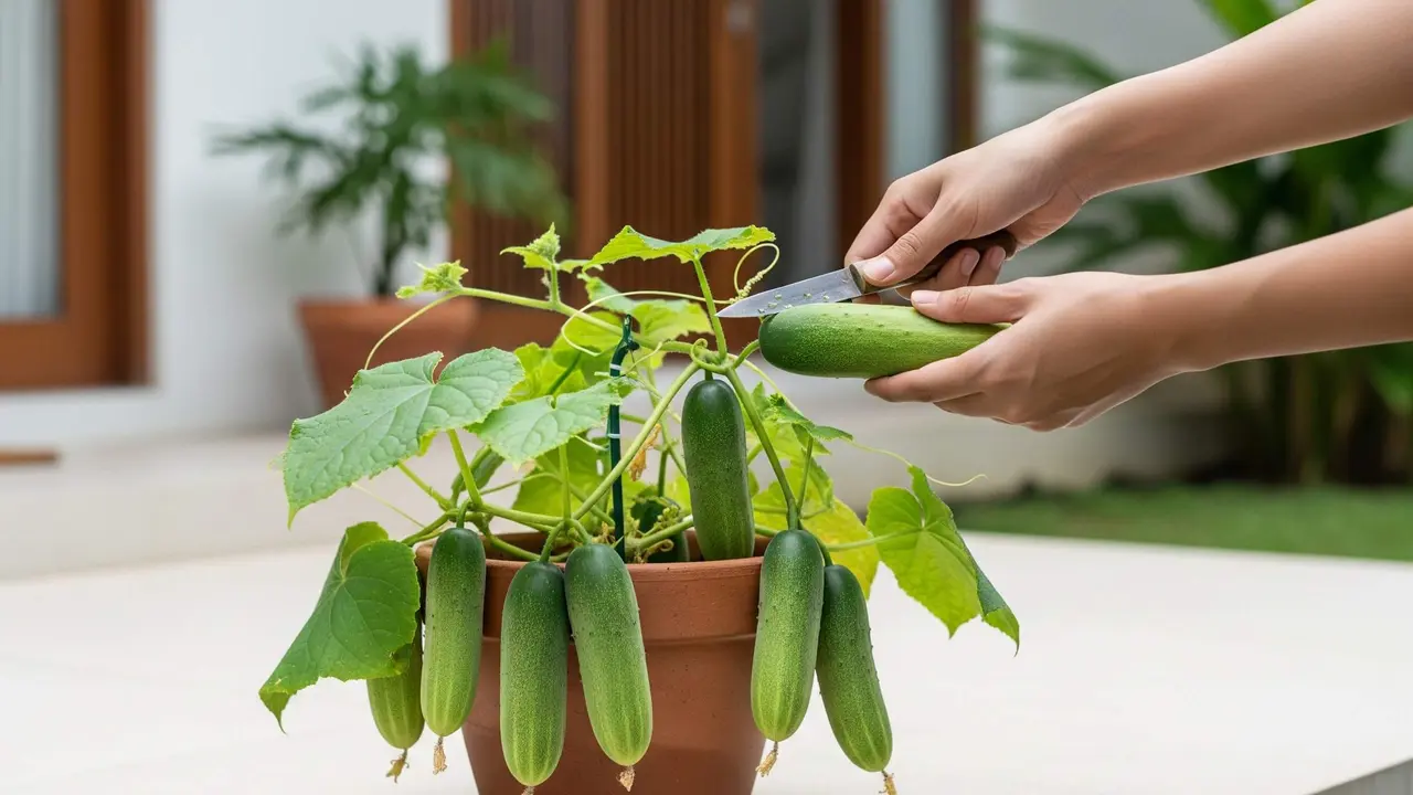Cara Menanam Timun di Pot Kecil agar Berbuah Lebat