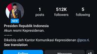 Akun resmi Presiden RI @presidenrepublikindonesia.