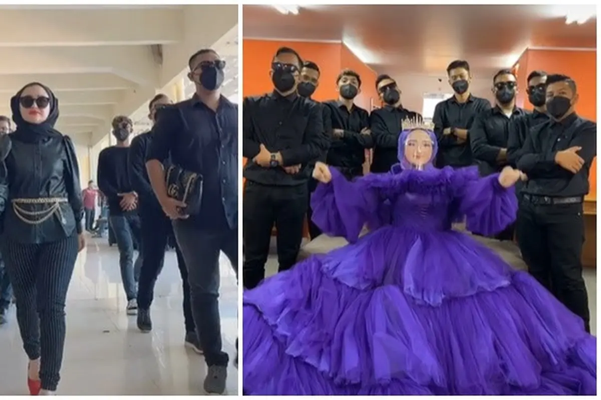 Takut Haters, Viral Wanita Ini Selalu Dilindungi 9 Bodyguard saat Pergi