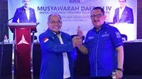 Ilham Arief Sirajuddin dan Ni'matullah saat Musda Partai Demokrat Sulsel (Liputan6.com)