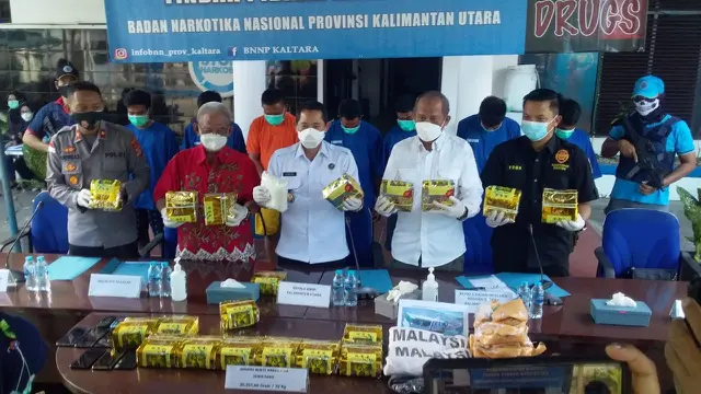 Jumpa pers pengungkapan narkoba di Kaltara