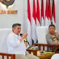 Kepala Badan Nasional Penanggulangan Terorisme Republik Indonesia (BNPT RI) Komjen Pol Mohammed Rycko Amelza Dahniel dalam Kegiatan Kunjungan Kerja BNPT RI ke Polda Sumut pada Selasa, 23 Januari 2023, di Ruang Pertemuan Polda Sumut