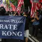 Demonstran Hong Kong meminta Presiden AS Donald Trump untuk "membebaskan" kota yang dikuasai China. (AFP)