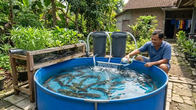 Trik Budidaya Lele Rumahan supaya Kolam Tetap Produktif Tanpa Sering Ganti Air Total/AI Generated