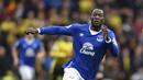 Pemain Everton, Romelu Lukaku berada pada urutan ke-6 pada indeks performa terbaik Liga Inggris menurut data premierleague.com dengan total poin 676. (Reuters/Hannah McKay)